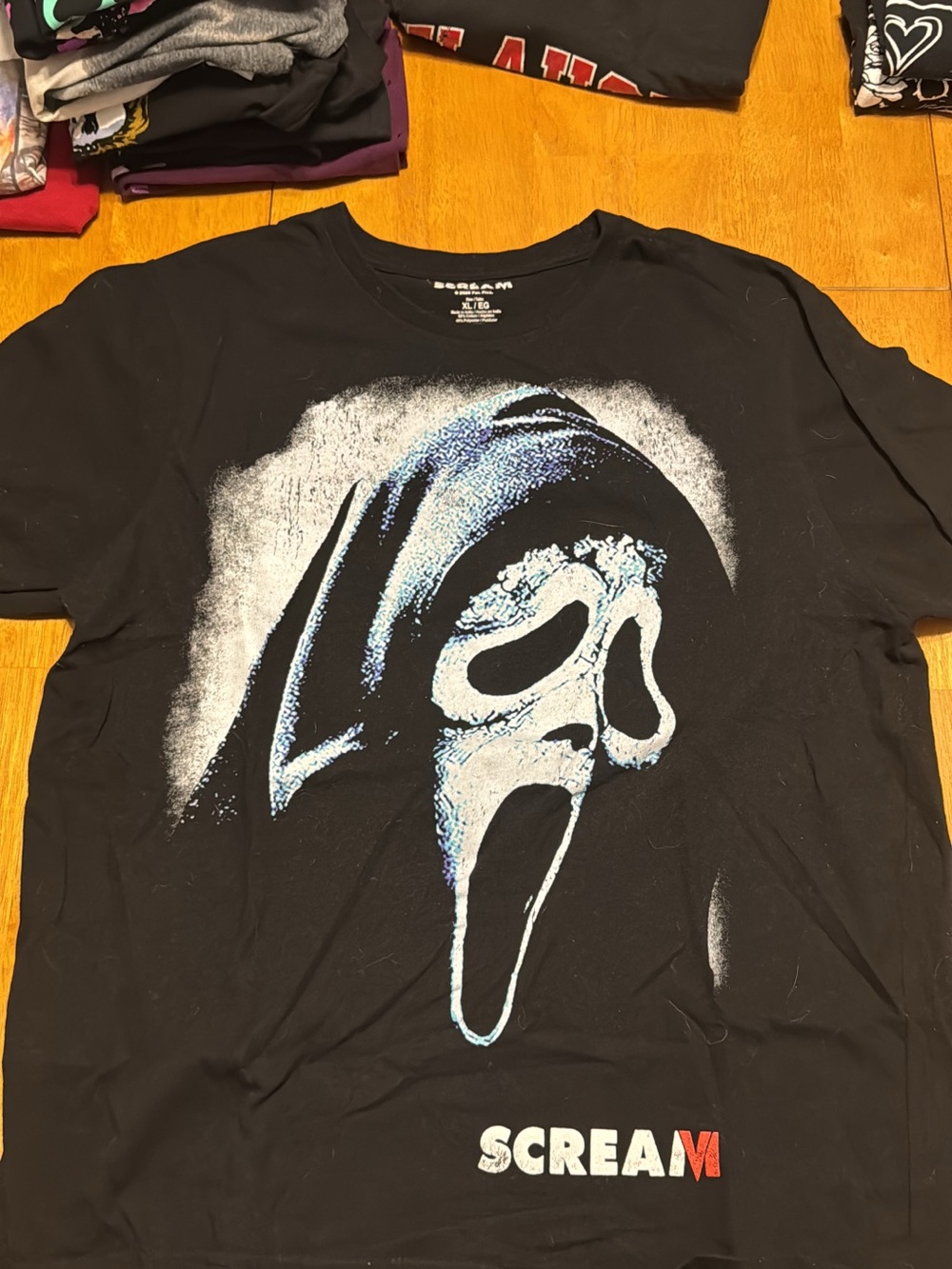 Scream Graphic Tee - Black Horror Mask Print